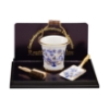 Picture of Cleaning Set with Bucket, Brush and Shovel - Blue Onion Gold Design